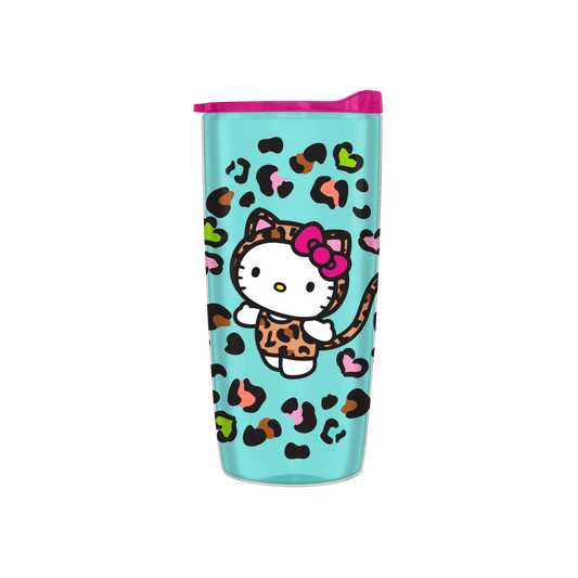 Hello Kitty Jungle Leopard 20oz Travel Tumbler w/ Slide Lid