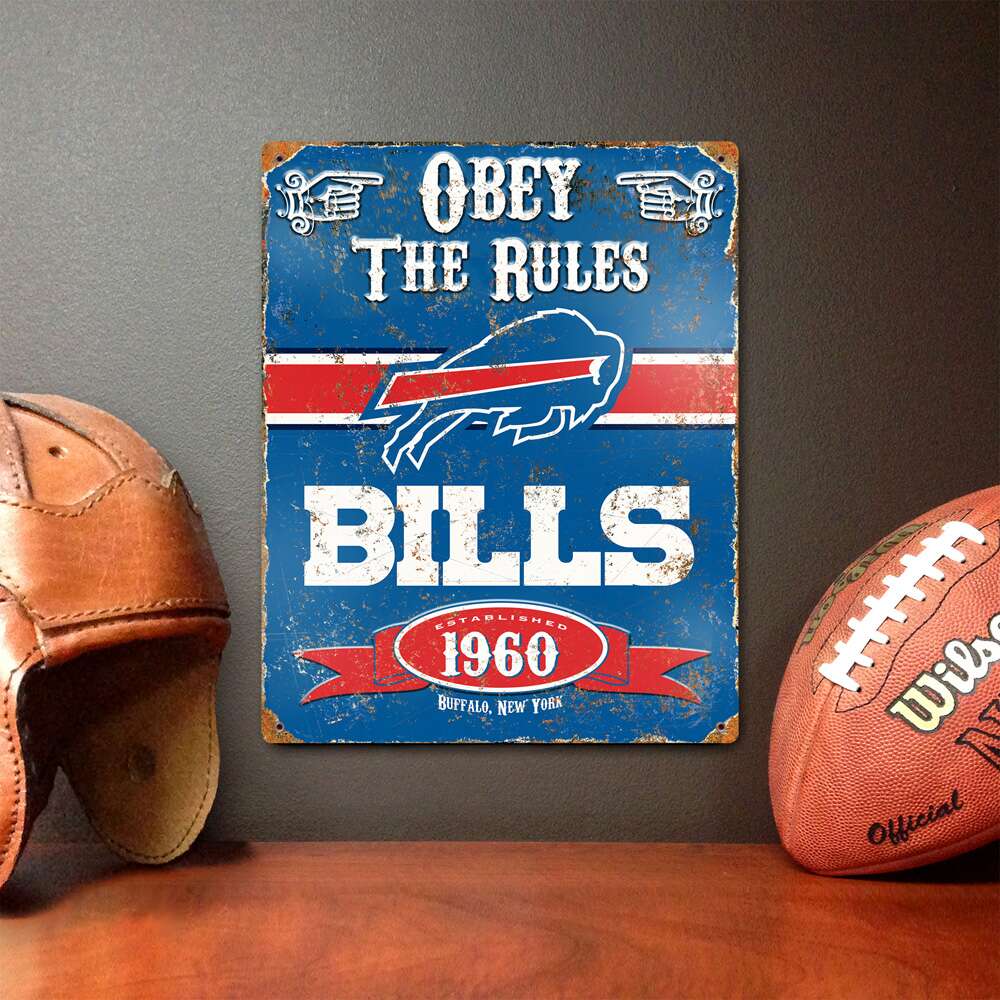 Buffalo Bills Embossed Metal Sign