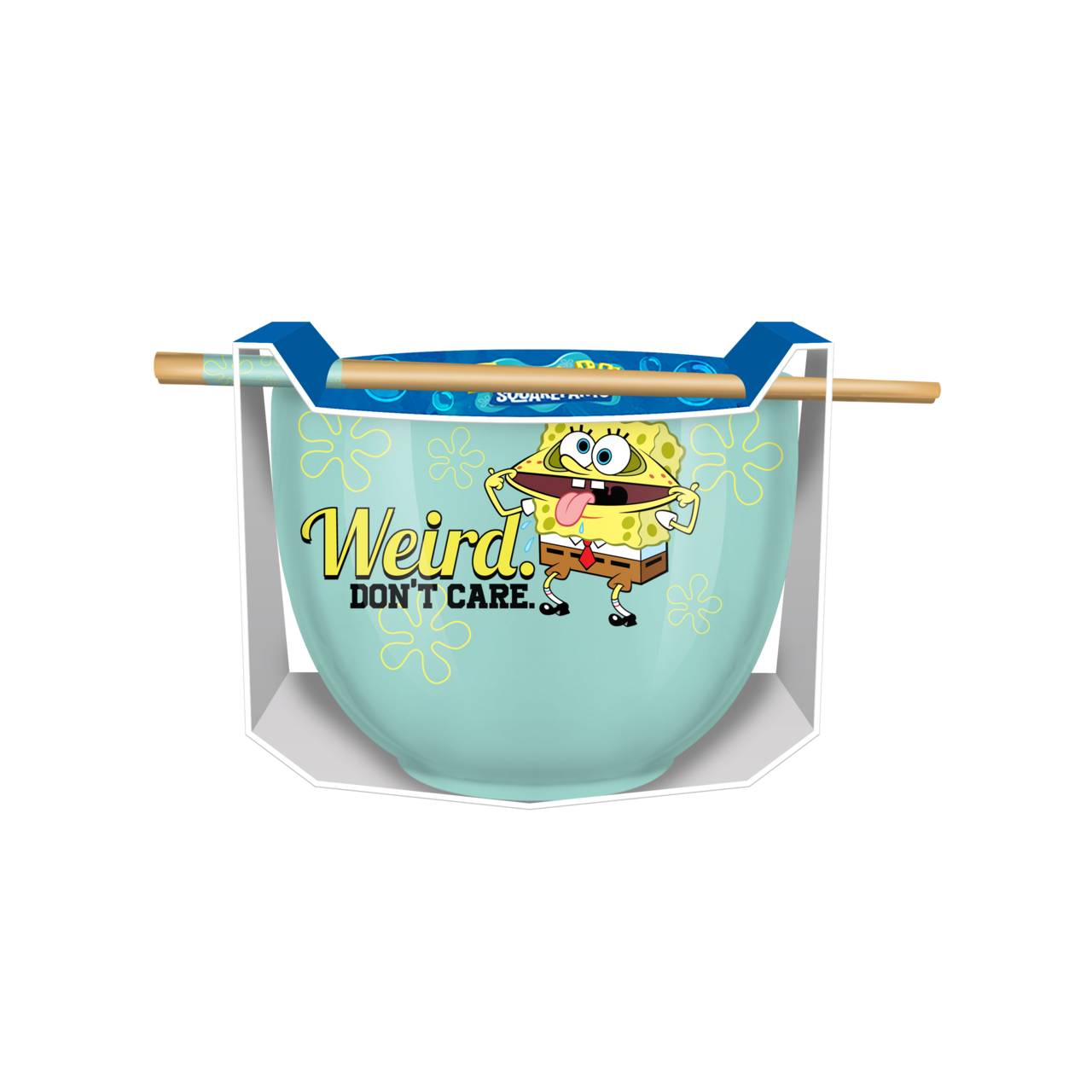 SpongeBob Weird Don't Care 20oz Ramen Bowl w/Chopsticks