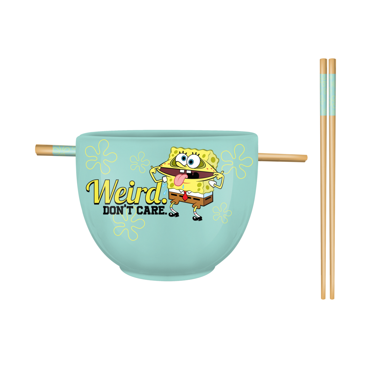 SpongeBob Weird Don't Care 20oz Ramen Bowl w/Chopsticks