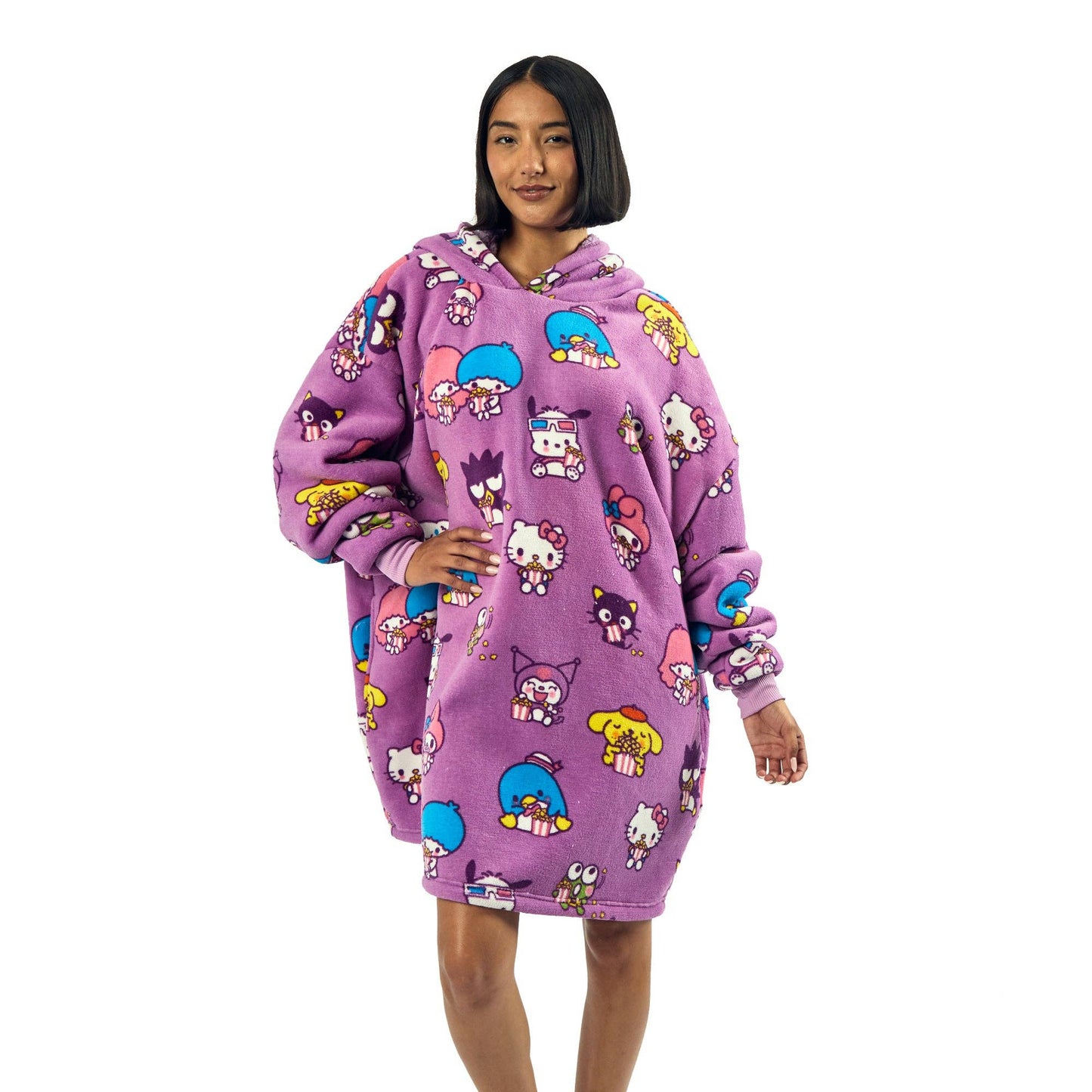 Hello Kitty & Friends Character Toss Hoodie Blanket