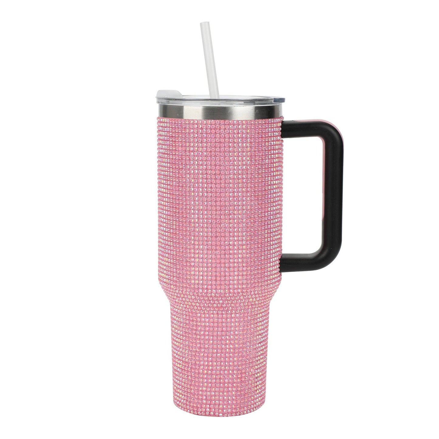 Pink Rhinestone 40 oz. Stainless Steel Tumbler