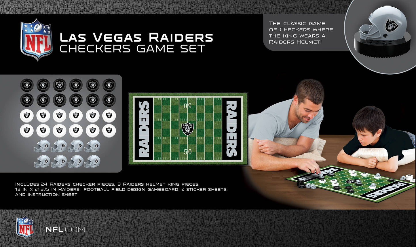 Las Vegas Raiders Checkers Board Game