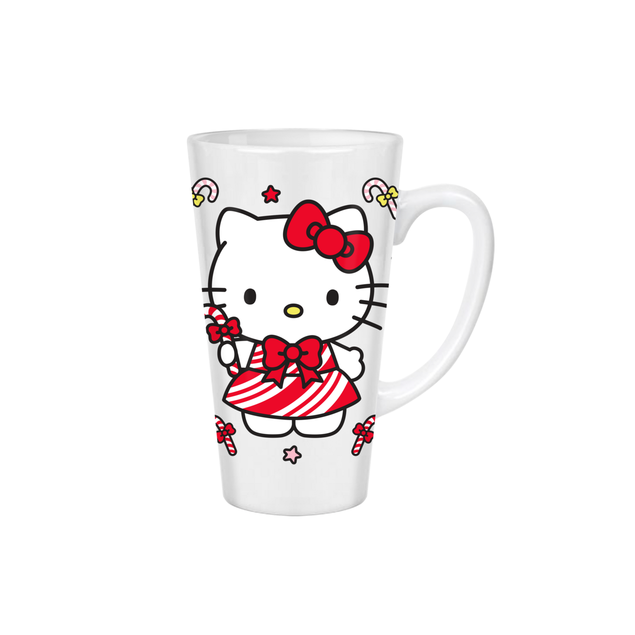 Hello Kitty Candy Cane Classic 16oz Ceramic Latte Mug