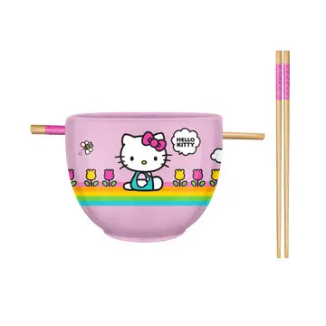 Hello Kitty Bowl With Chopsticks