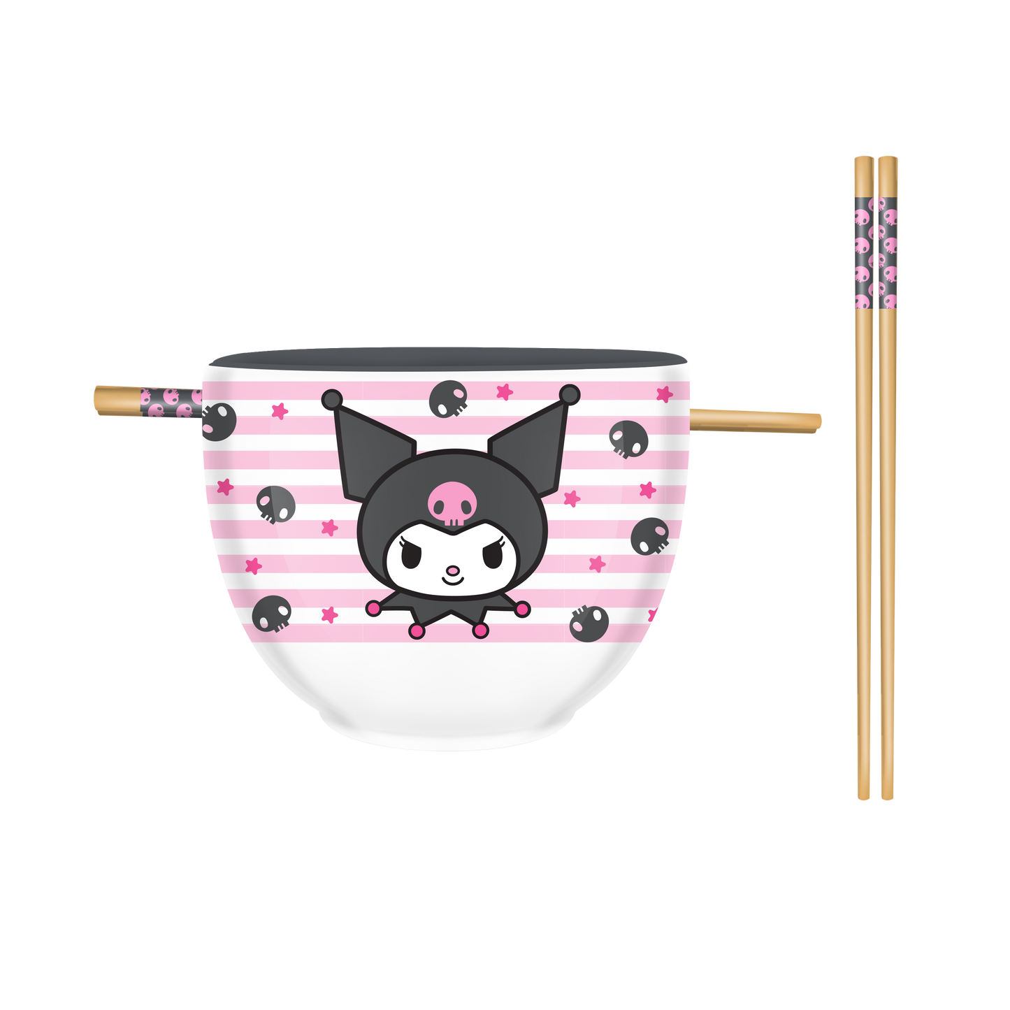 Sanrio Kuromi Smiling Face 20oz Ceramic Ramen Bowl