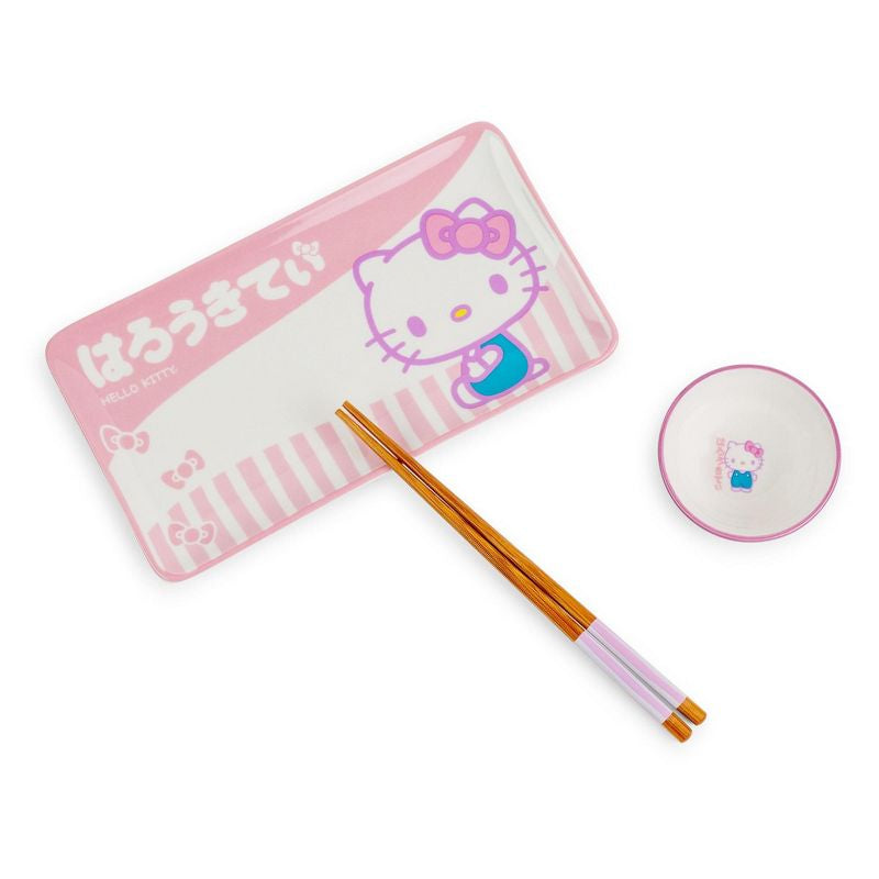 Hello Kitty Ceramic Sushi Plate Set