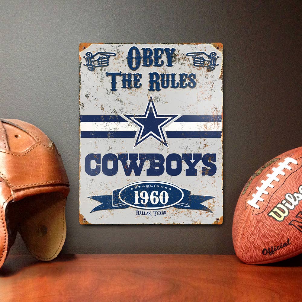 Dallas Cowboys Embossed Metal Sign