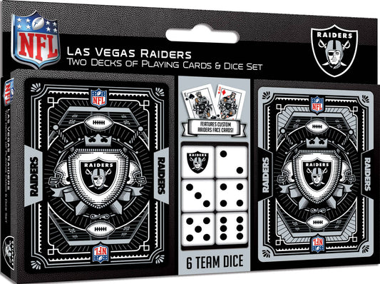 Las Vegas Raiders - 2-Pack Playing Cards & Dice Set