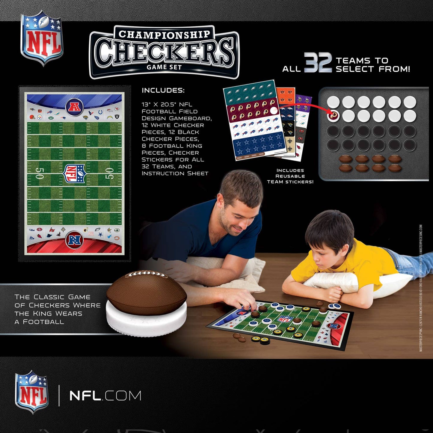 NFL - League Checkers Board Game