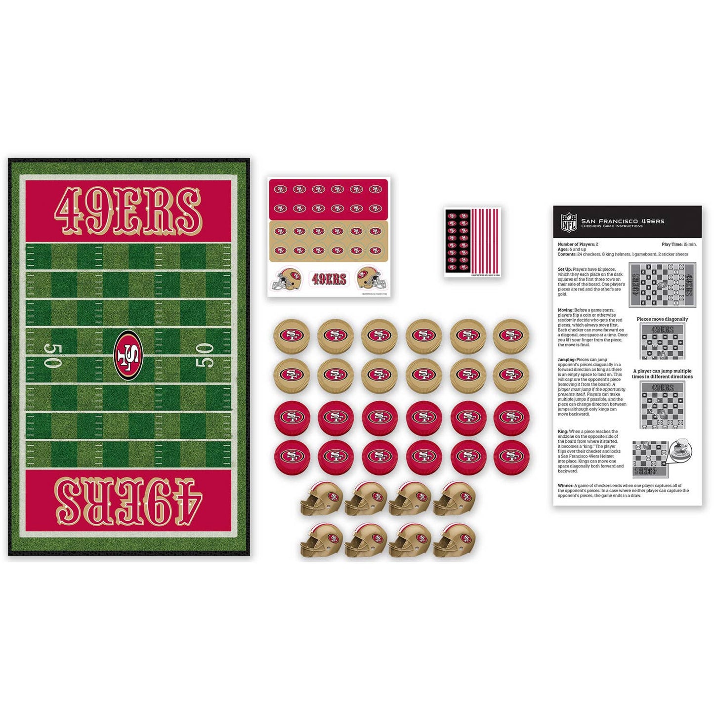 San Francisco 49ers Checkers Board Game