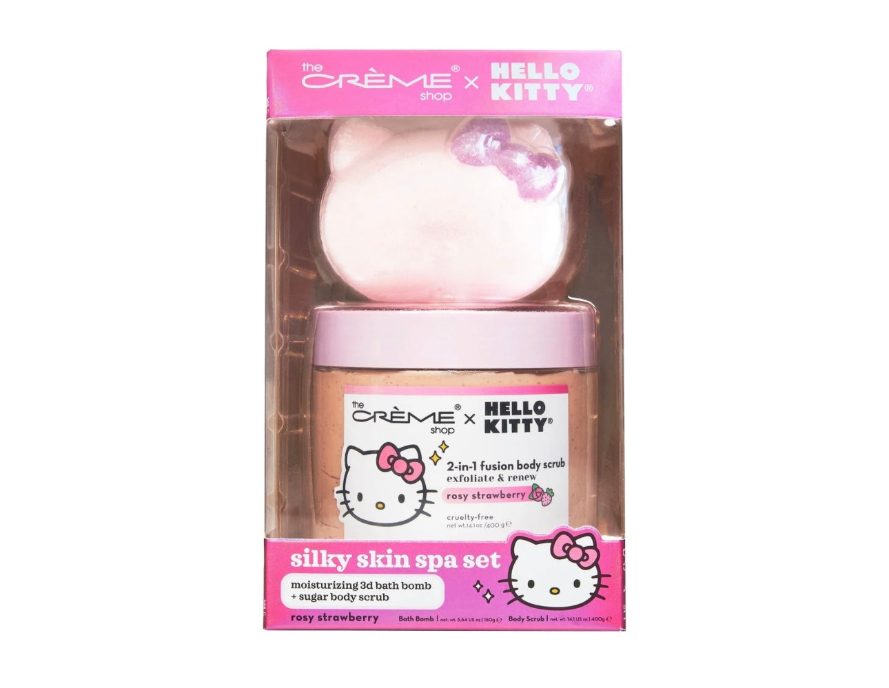 The Crème x Hello Kitty Silky Spa Set Rosy Strawberry