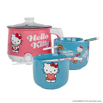 hello Kitty Hot Pot with Ramen Bowls