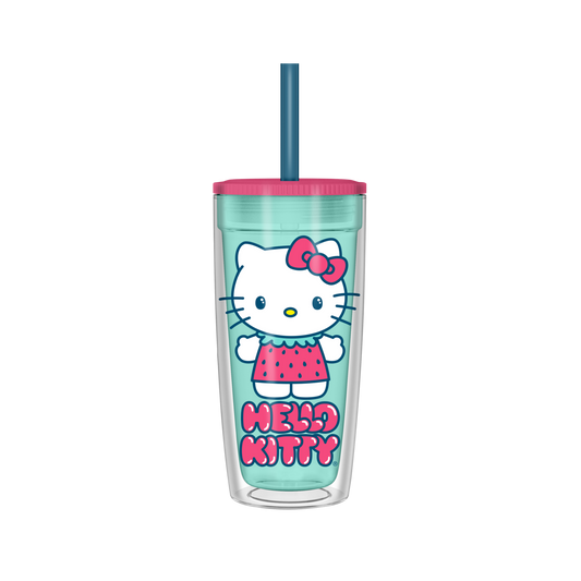 Hello Kitty Strawberry Outfit 20oz Spill-Resistant Tumbler