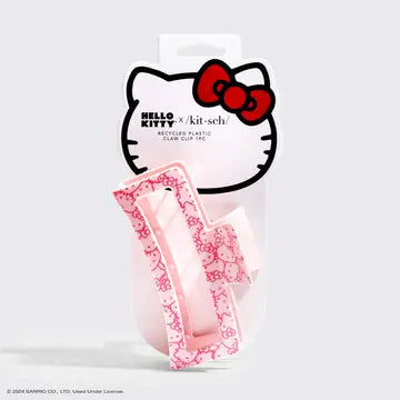 Hello Kitty X Kitsch Recycled Jumbo Open Clawclip-Pink Kitty