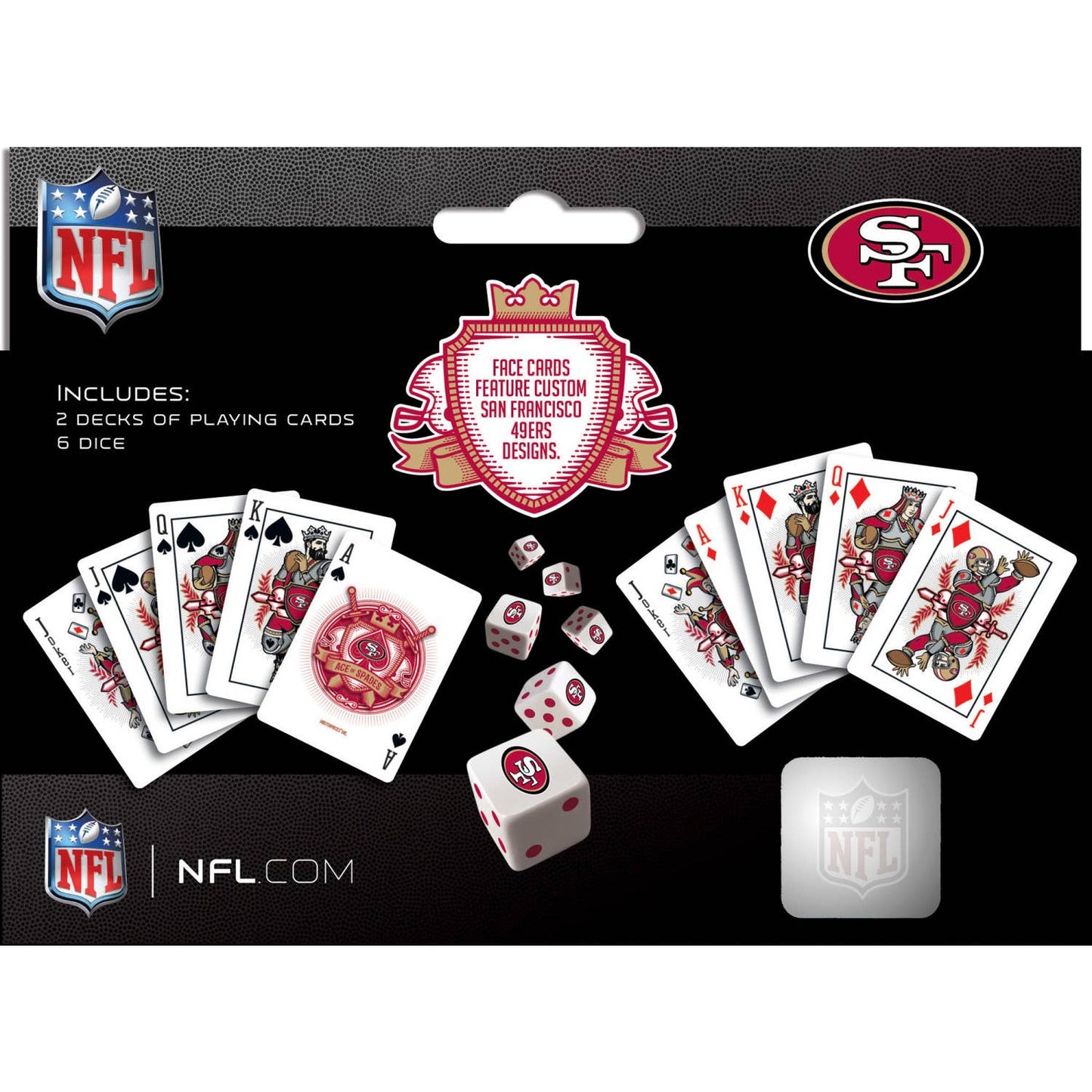 San Francisco 49ers - 2-Pack Playing Cards & Dice Set