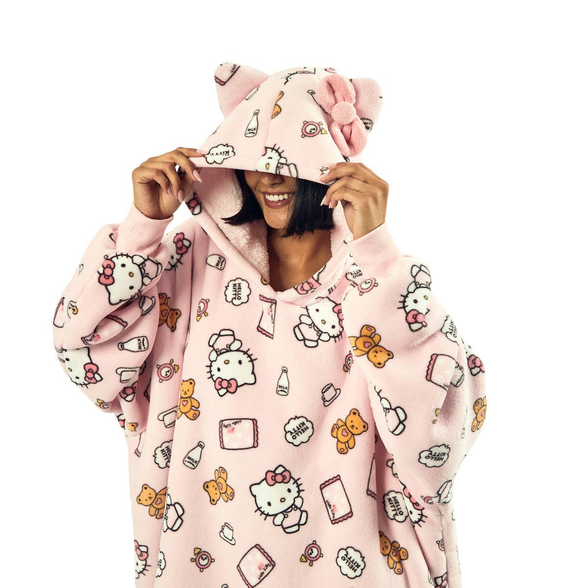 Hello Kitty Sleepy Time 3D Hoodie Blanket