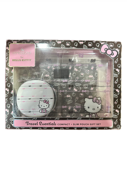 Impressions Hello Kitty Travel essentials Compact + Slim Pouch gift set