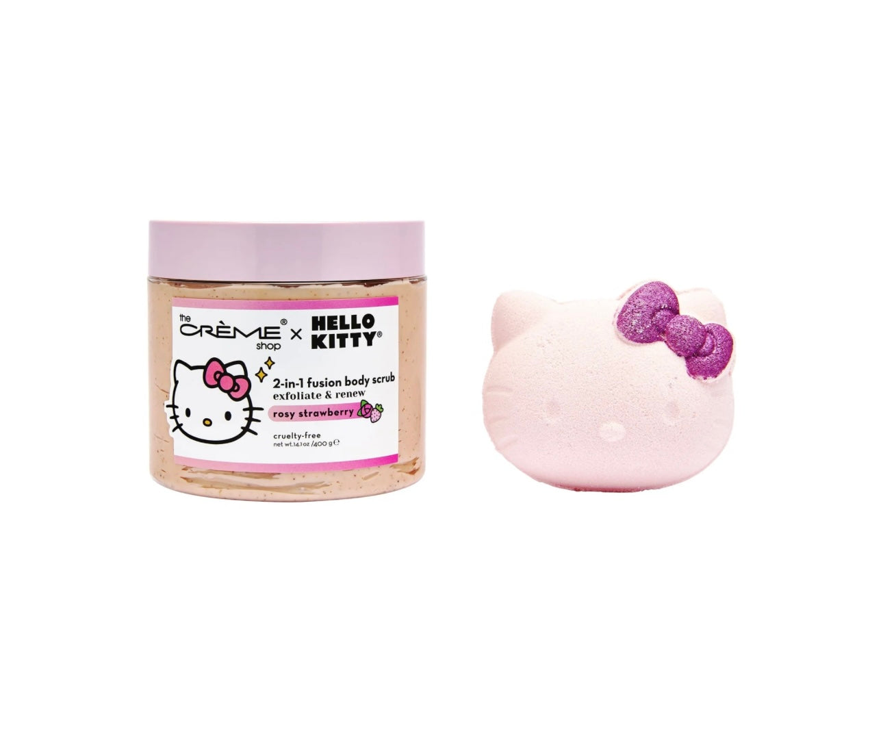 The Crème x Hello Kitty Silky Spa Set Rosy Strawberry