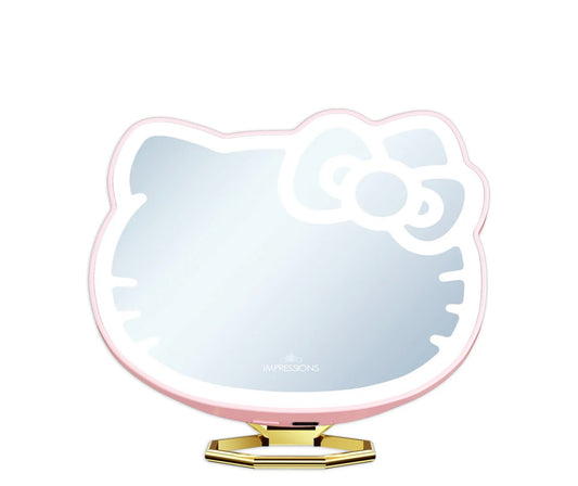 Hello Kitty LED Pocket Mirror with ring stand ( Pink )