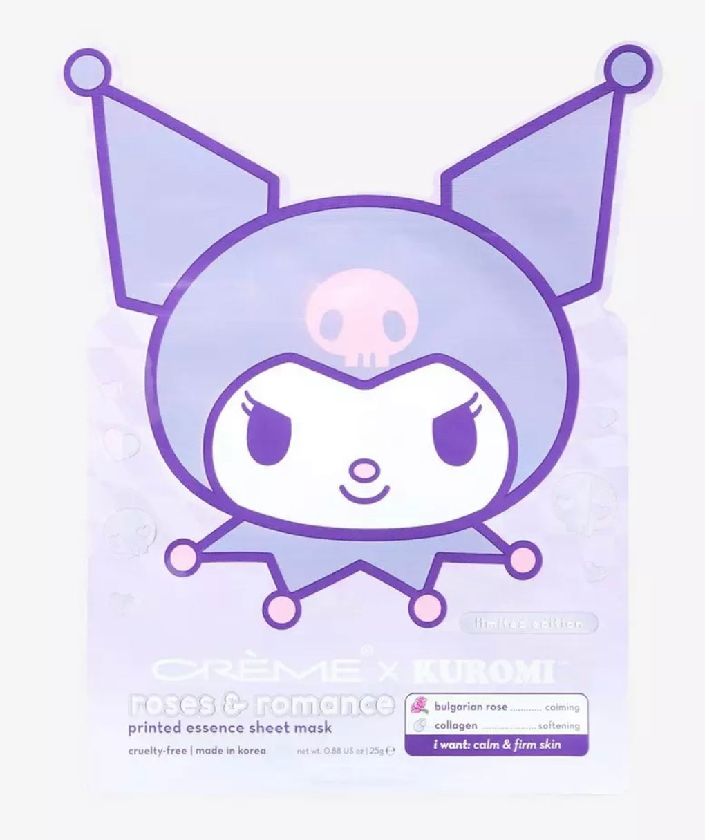 The crème x Kuromi Sheet mask