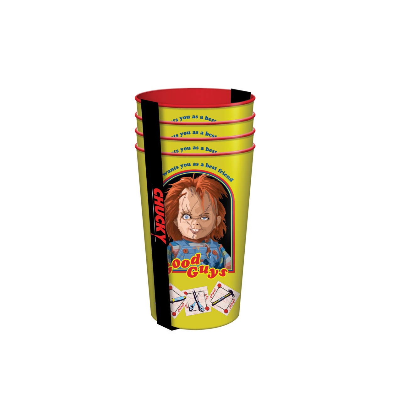 Chucky Good Guys 4pc 22oz Plastic Cup Set