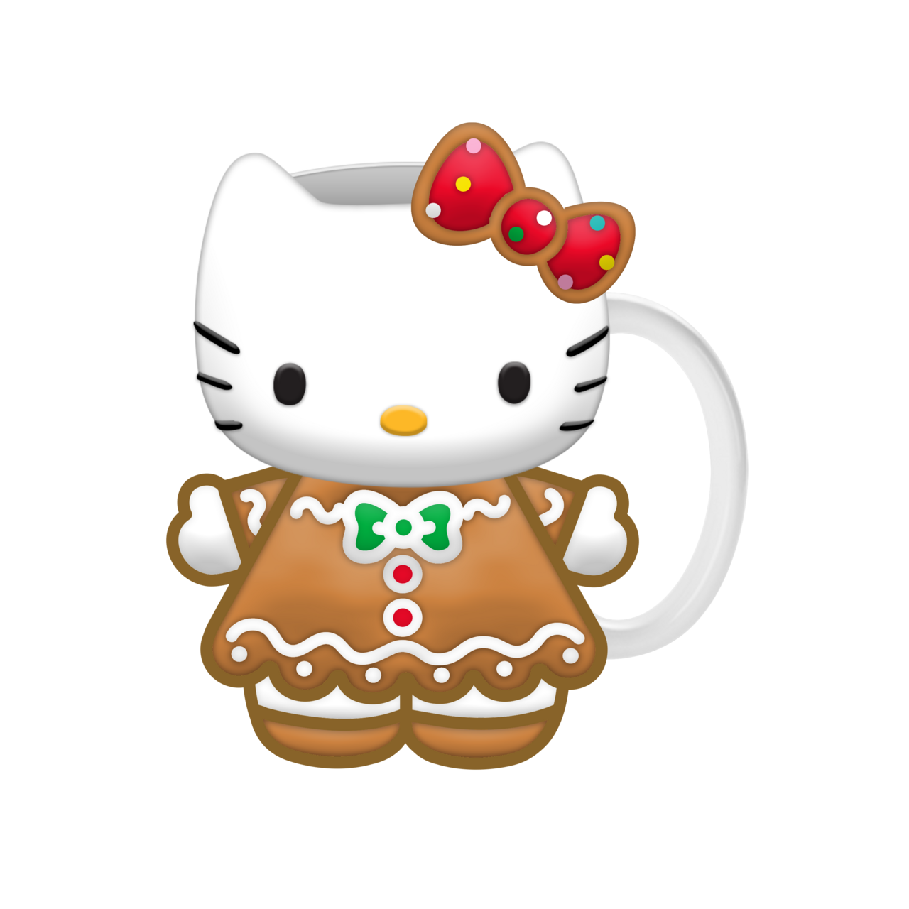 Hello Kitty Gingerbread Dress Ceramic 3D Sculpted Mug