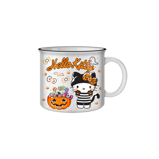 Hello Kitty Halloween Pumpkin Treats 20oz Ceramic Camper Mug