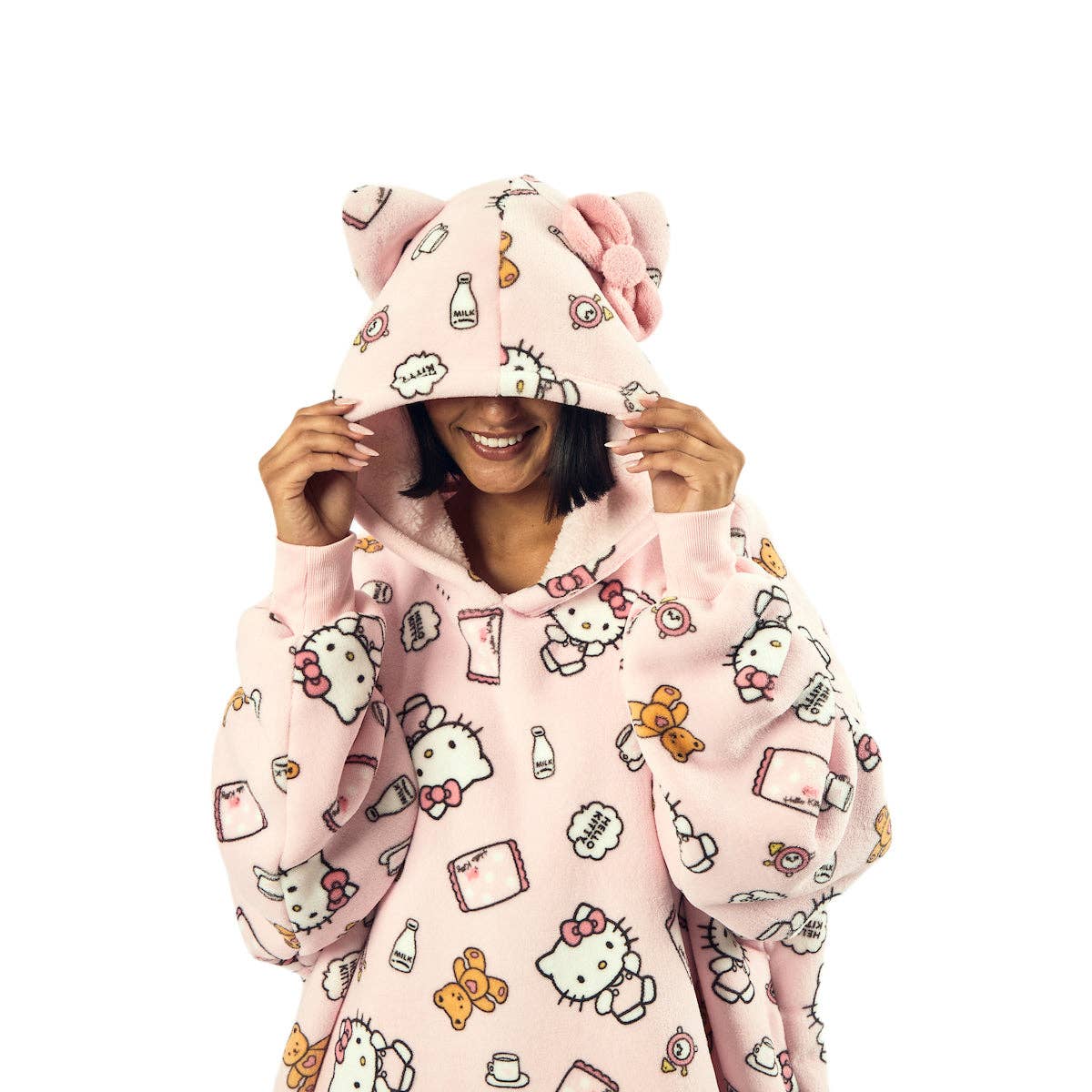 Hello Kitty Sleepy Time 3D Hoodie Blanket