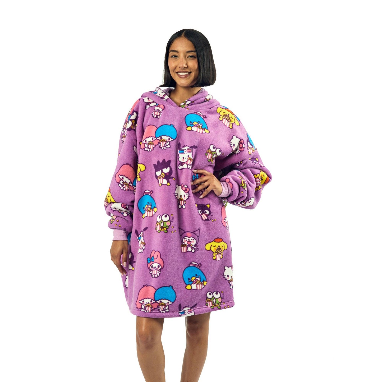 Hello Kitty & Friends Character Toss Hoodie Blanket