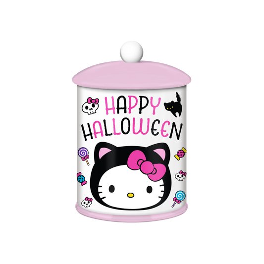 HELLO KITTY HALLOWEEN BLACK CAT 8" 64oz Ceramic Cookie Jar