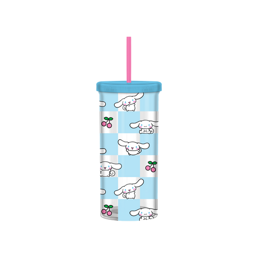 Sanrio Cinnamoroll Cherry Checker Pattern 20Oz Plastic Cup