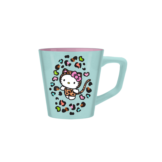 HELLO KITTY JUNGLE LEOPARD 17oz Wide Latte Ceramic Mug