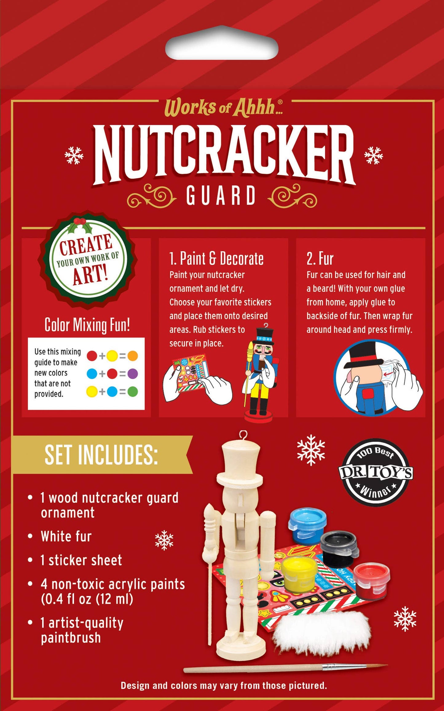 Nutcracker Guard Ornament Wood Paint Kit