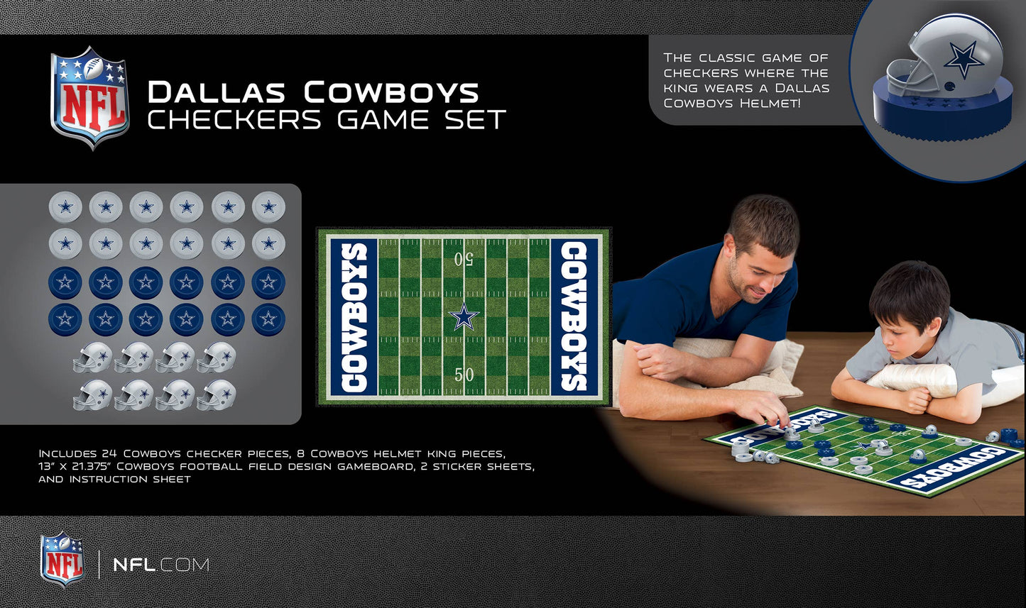 Dallas Cowboys Checkers Board Game