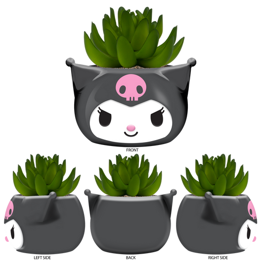 Sanrio Kuromi Smiling Head Mini Ceramic Planter