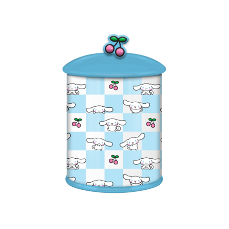 CINNAMOROLL CHERRY CHECKER 8" 64oz Ceramic Cookie Jar