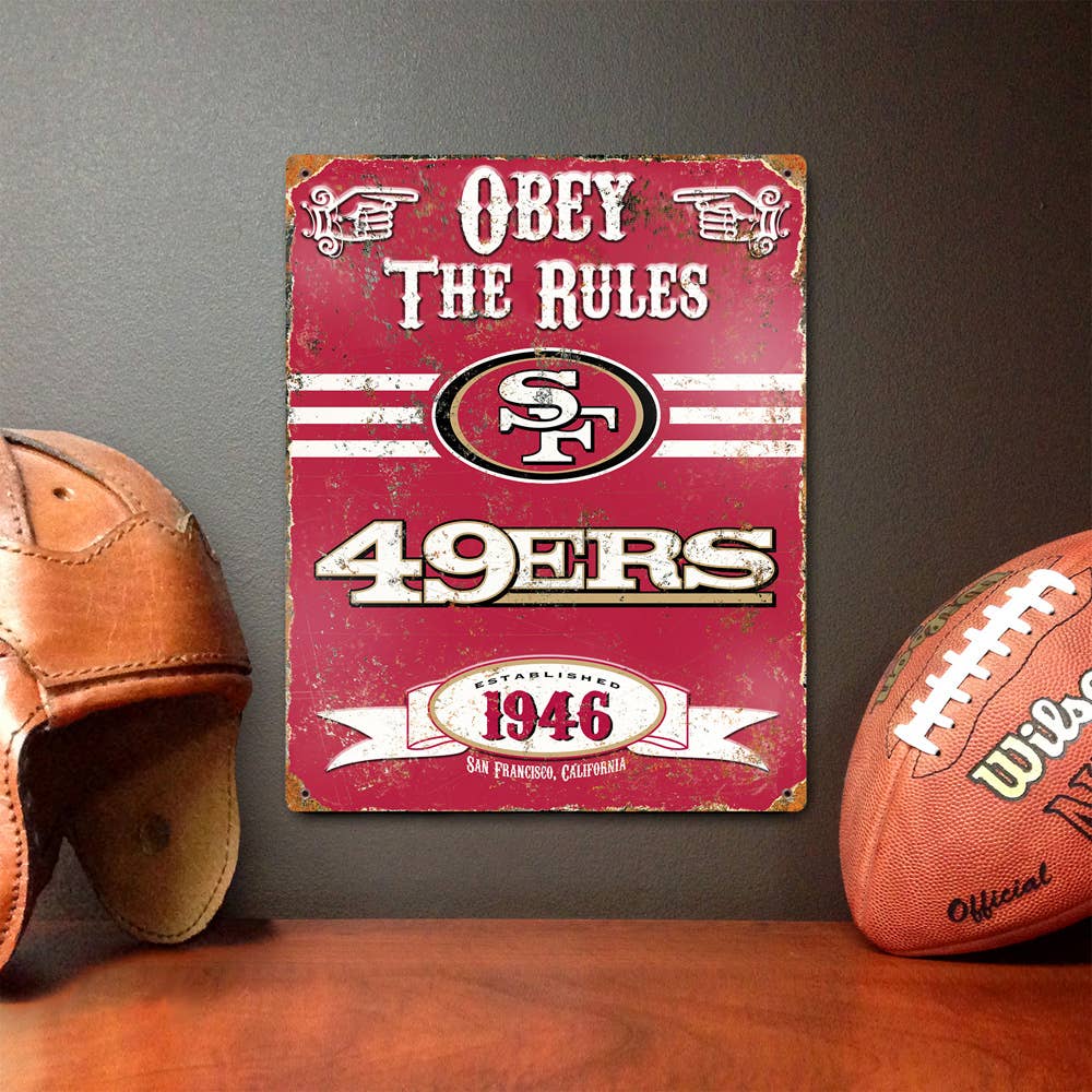 San Francisco 49ers Embossed Metal Sign