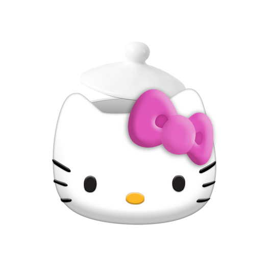 Hello Kitty Pink Bow Small Sculpted Ceramic Snack Jar