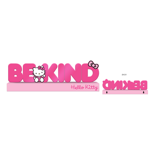 Hello Kitty Kindness Die Cut Metal Word Sign 4.3" x 11.7"