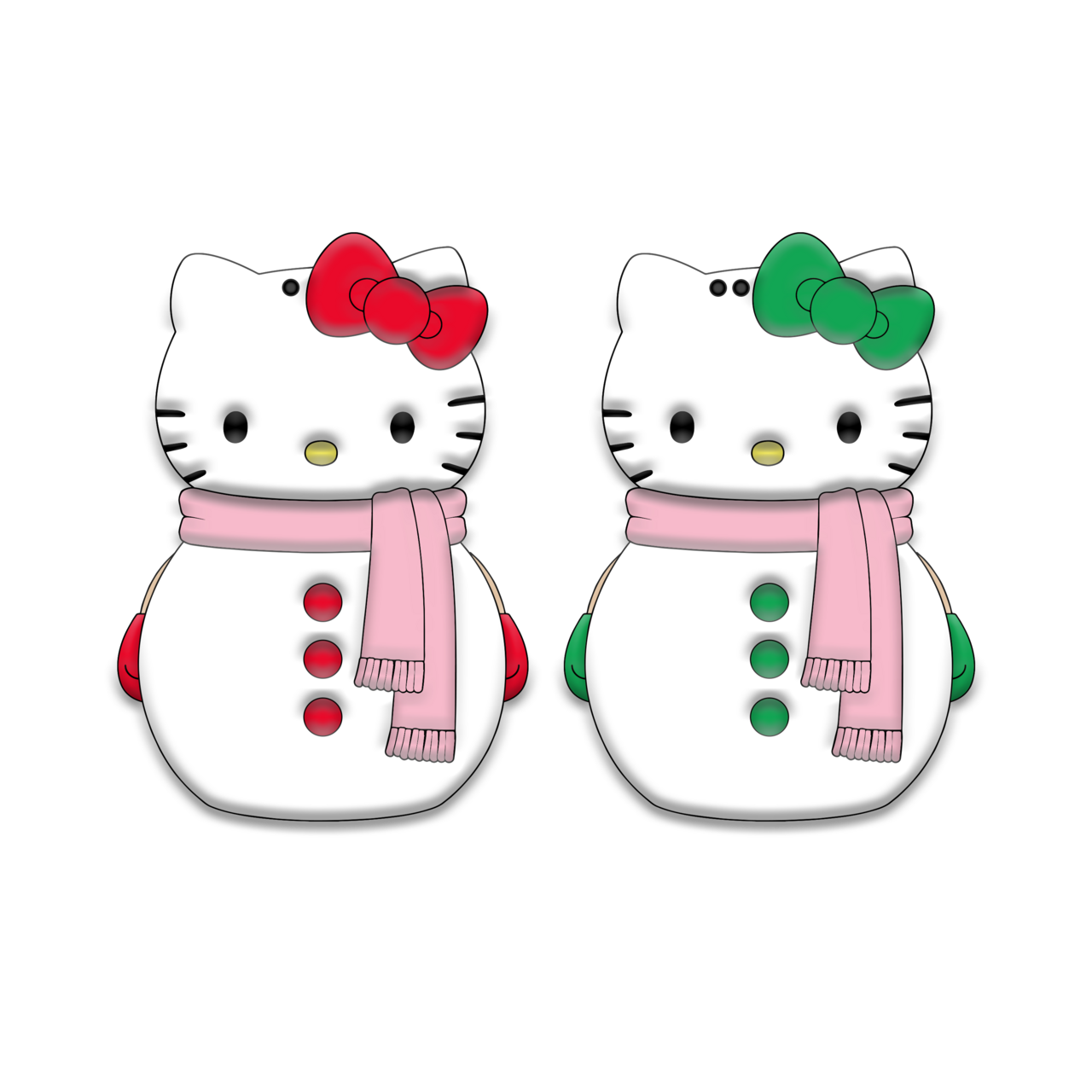 Hello Kitty Holiday Kitty Snowman Ceramic Salt&Pepper Shaker