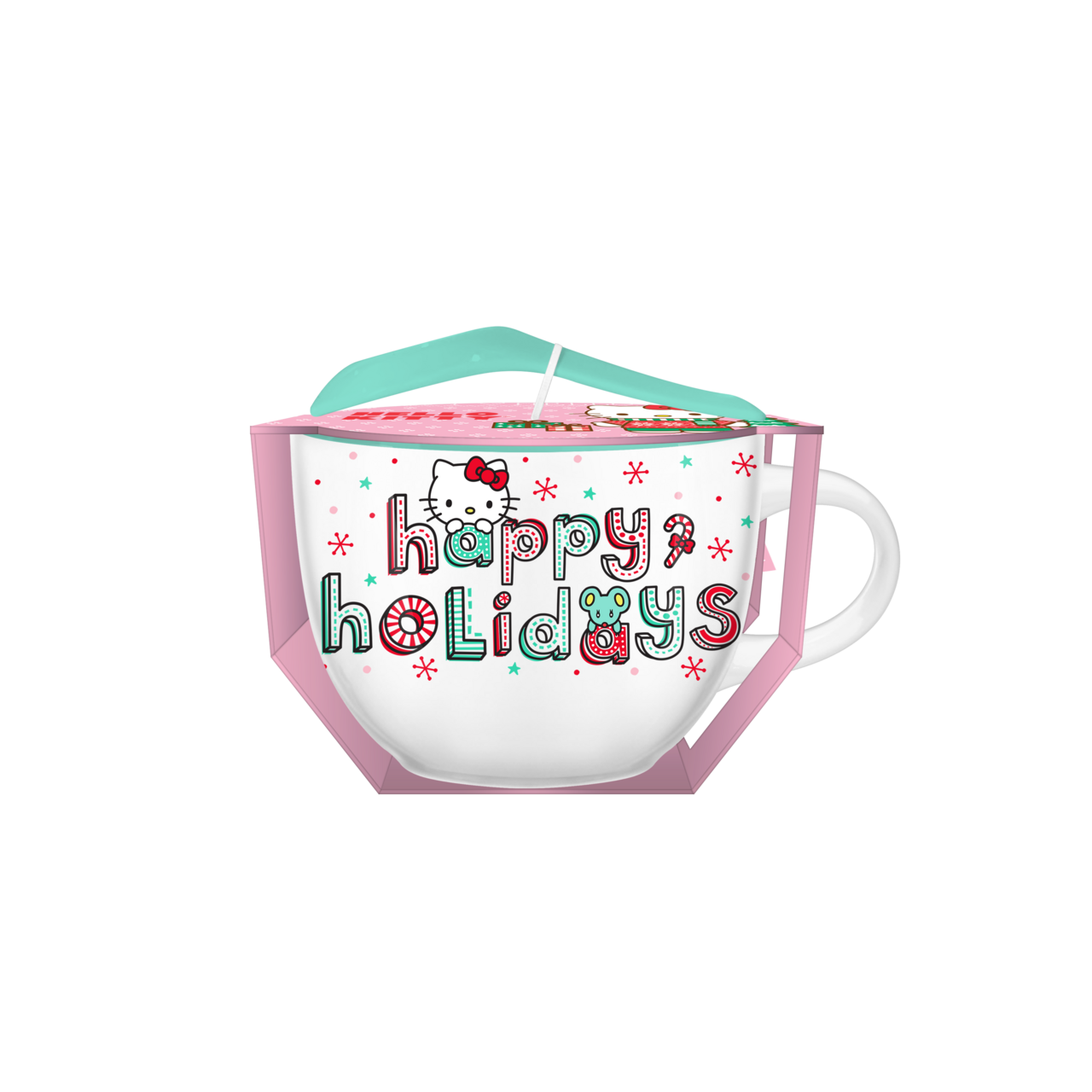 Hello Kitty Happy Holidays 24oz Ceramic Soup Mug w/ Spoon