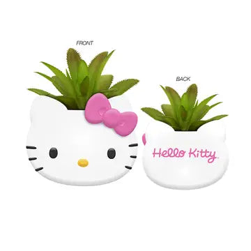 Hello Kitty Face Logo Pink Bow Ceramic Planter