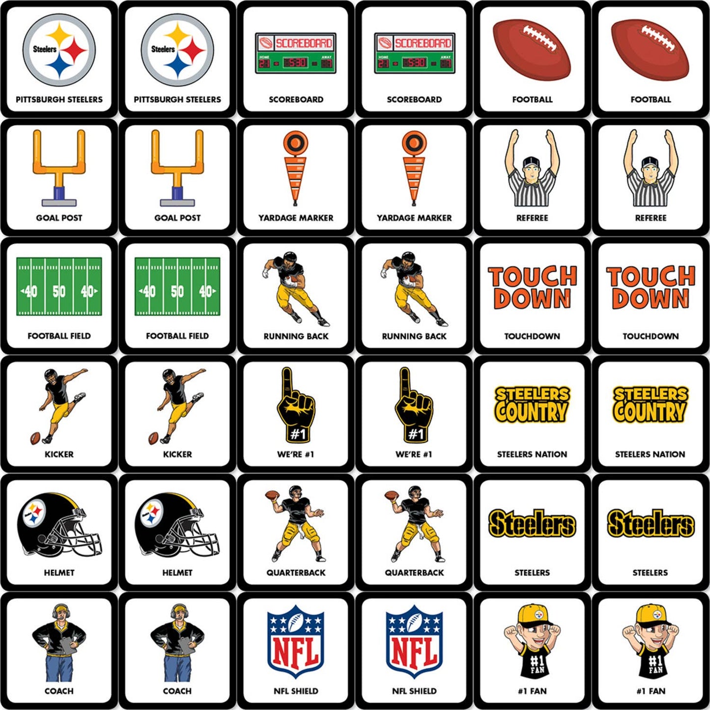 Pittsburgh Steelers Matching Game