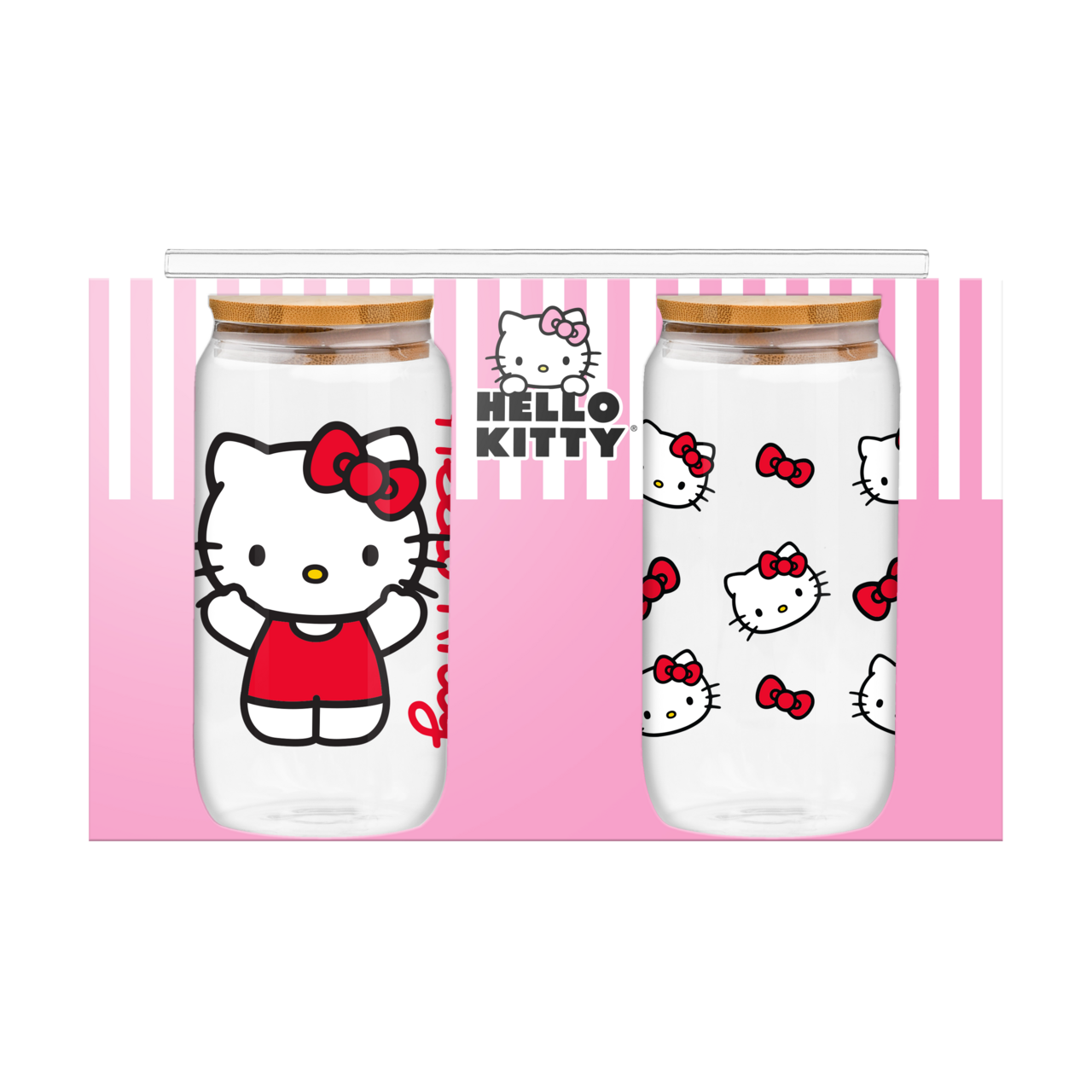 Hello Kitty 2pk 16oz Tumbler Set w/ Bamboo Lid & Straw