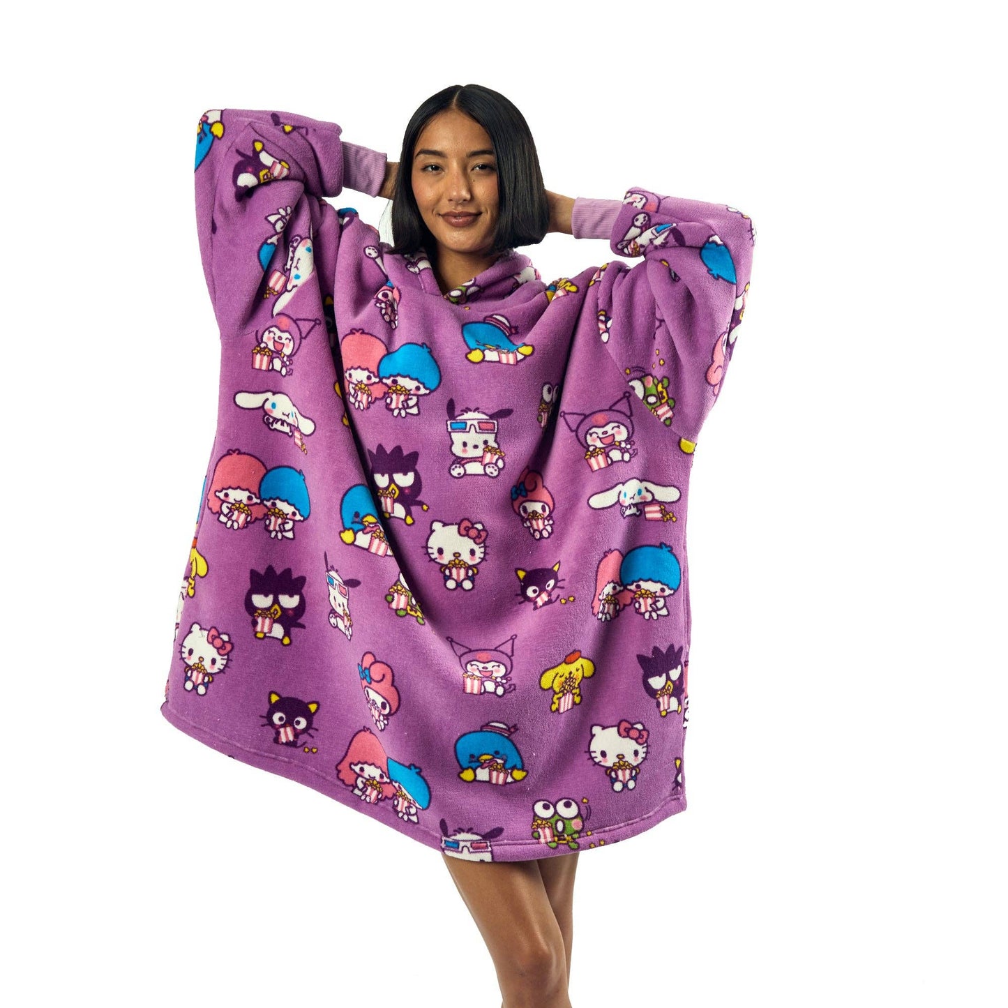 Hello Kitty & Friends Character Toss Hoodie Blanket