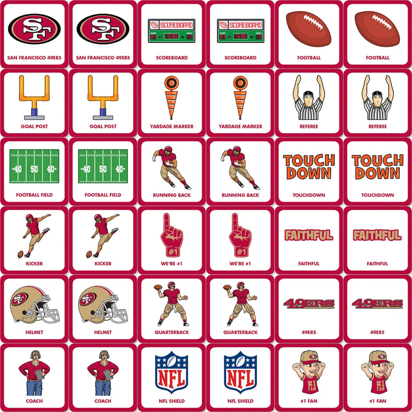 San Francisco 49ers Matching Game