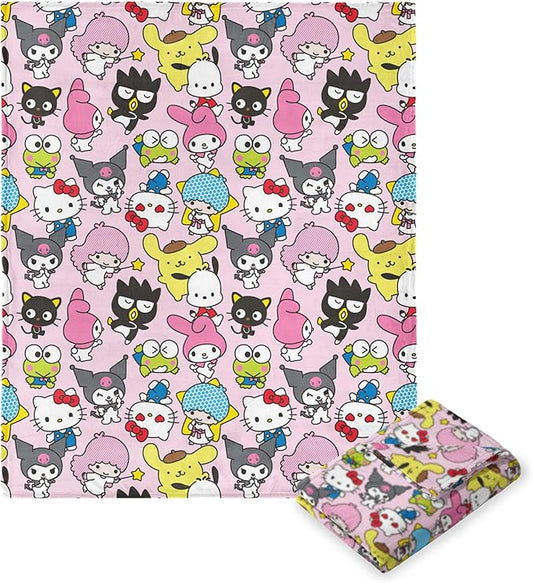 Northwest Hello Kitty Silk Touch Throw Blanket, 50" x 70", Rainbow Magic